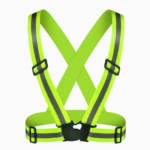 Elastic knitted reflective shoulder straps