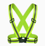 Elastic knitted reflective shoulder straps
