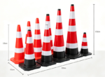 Traffic Rubber Cones: Available in Multiple Sizes and Customizable - immagine 3