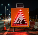 Solar-Powered Construction Warning Sign - Image 5
