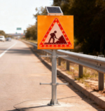 Solar-Powered Construction Warning Sign - Image 3