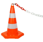 Plastic separator chain, white and red stripes, 8 mm - Image 3