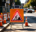 Solar-Powered Construction Warning Sign - Image 4
