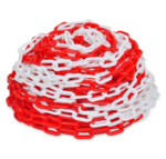 Plastic separator chain, white and red stripes, 8 mm - Image 2